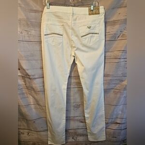 Armani Jeans Women’s White Slim Fit Stretch Denim Jeans Size 33 (EU) / 10 (US)